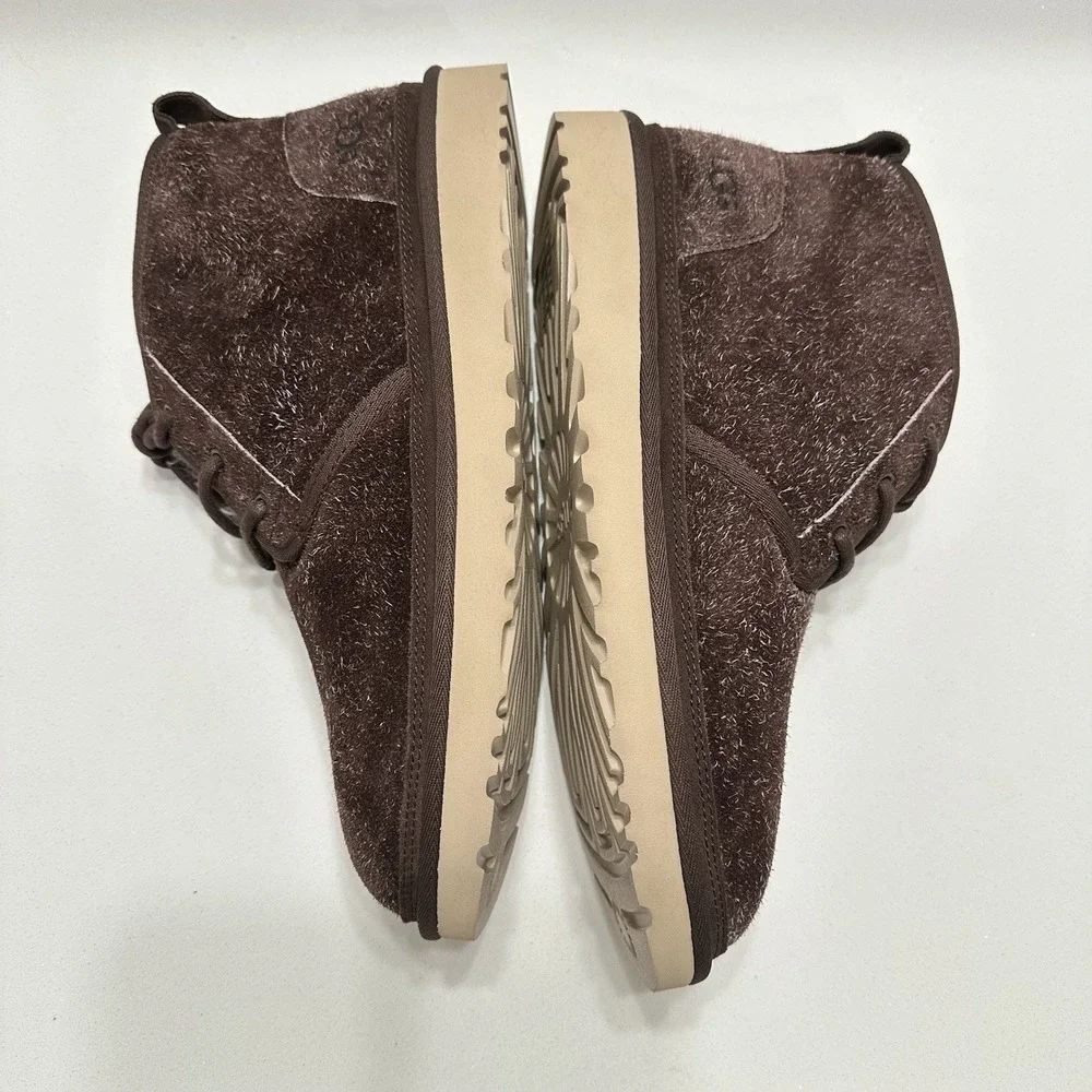UGG Men's Neumel Shaggy Suede‎ Chukka Boot Lace-up Shoe Dark Brown Sz 12 NEW